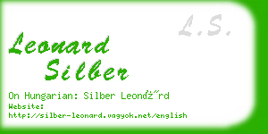 leonard silber business card
